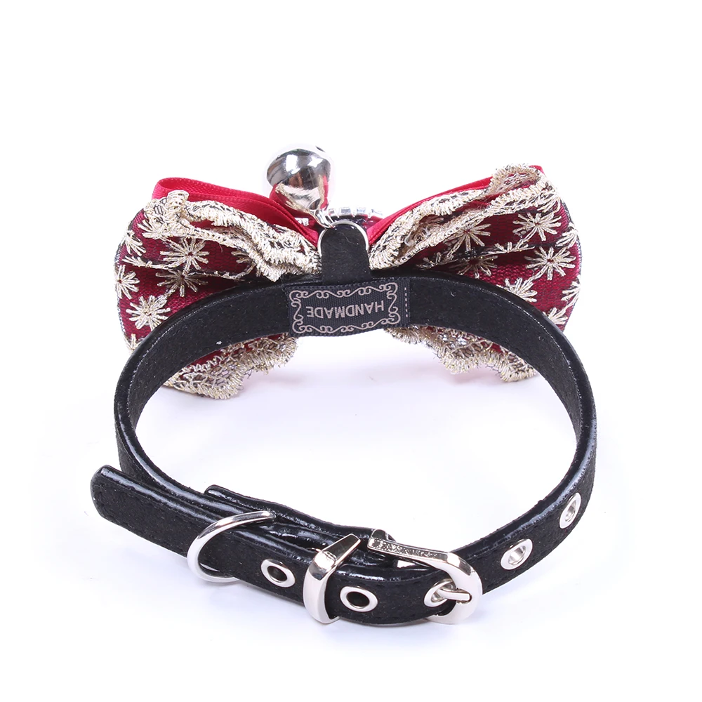 Собака кошка воротник Bling Стразы ожерелье с котенком ювелирные изделия цветочный лук кольцо дизайн маленькие собаки девушка-Teacup jorkie