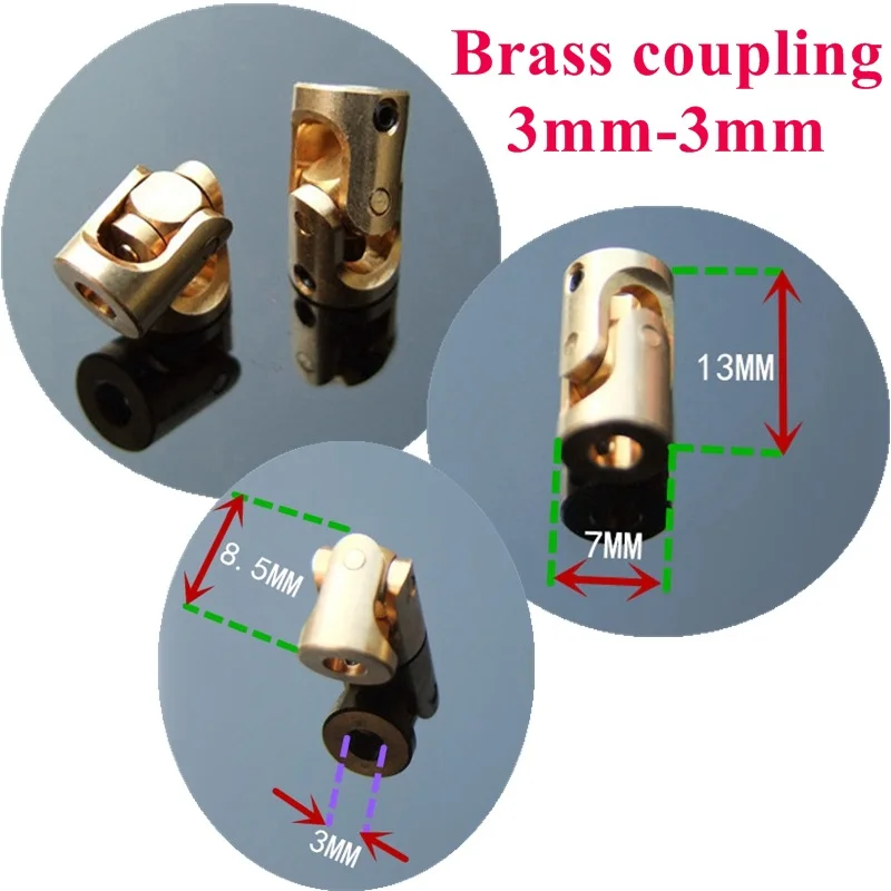 1 шт. 3 мм латунь универсальная Соединительная муфта|Универсальные шарниры| |