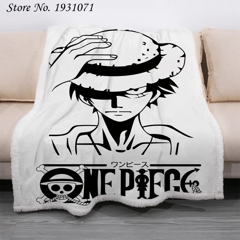 Флисовое одеяло с 3D принтом популярное аниме цельный плед для кровати толстое