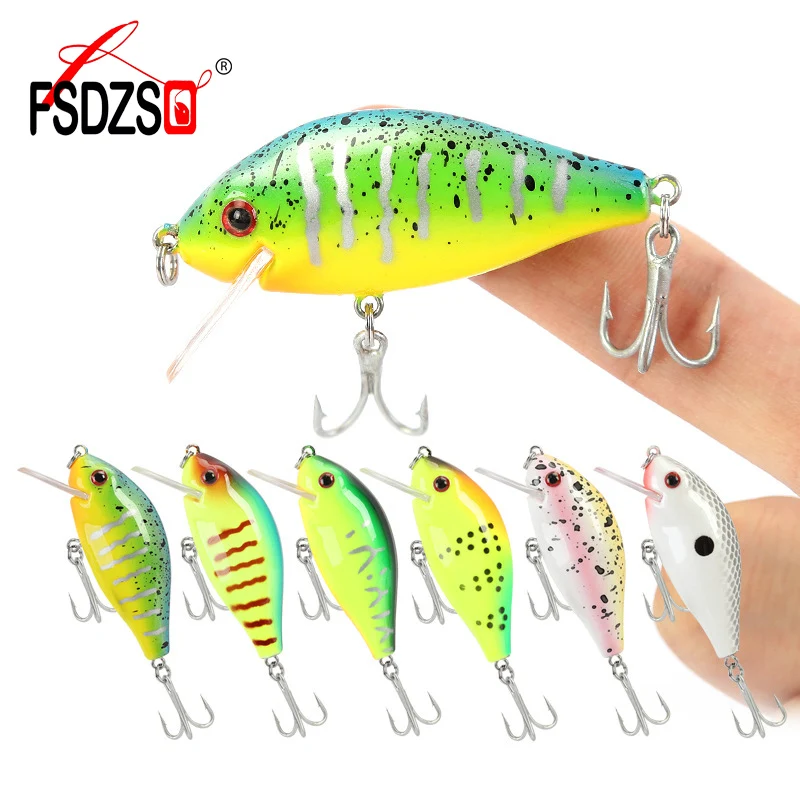

1 PCS Minnow Fishing Lure 55mm 6gCrankbait Hard Bait Topwater Artificial Wobbler Bass Japan Fly Fishing Accessories
