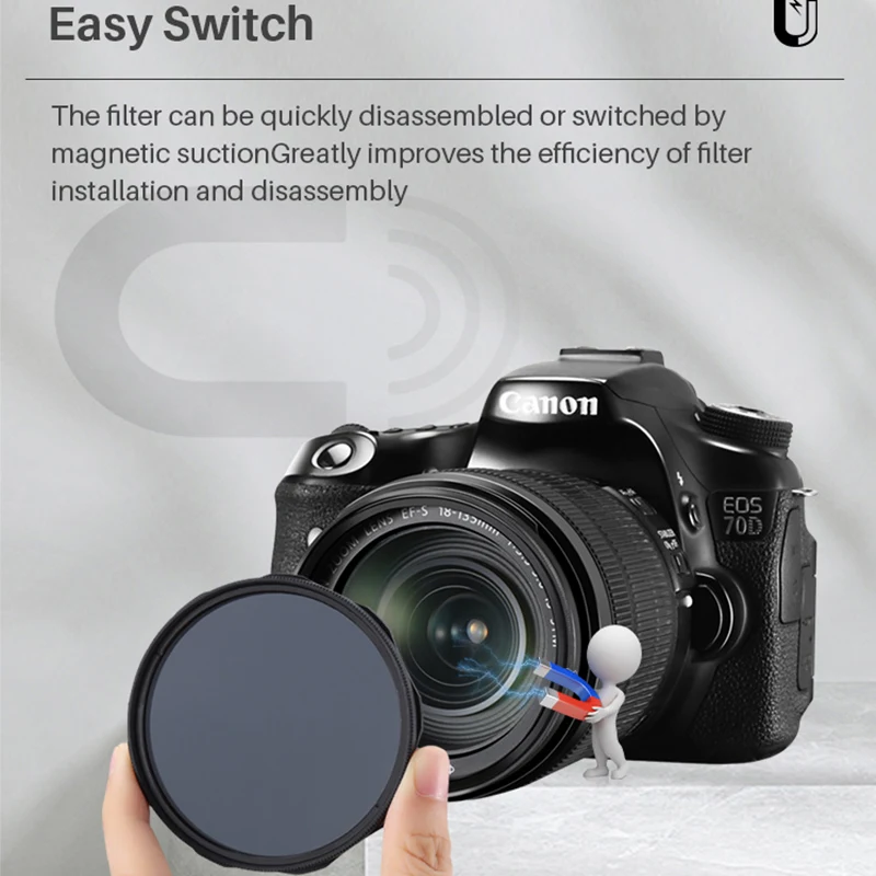

SLR Camera Magnetic Filter Adapter Ring Lens Filter Quick Switch Adapter Holder Bracket For Canon Nikon Sony Accessories