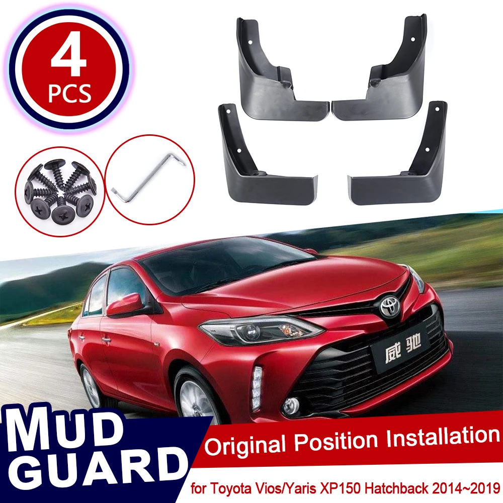 

for Toyota Vios Yaris XP150 Hatchback 2014~2019 Car Mud Flaps Flap Mudguard Splash Guards Fender Mudflaps 2015 2016 2017 2018