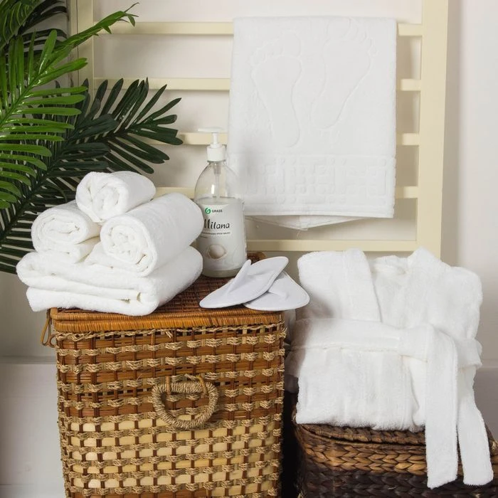 Махровый халат &quotЭтель&quot женский размер 46 цвет белый | Мать и ребенок