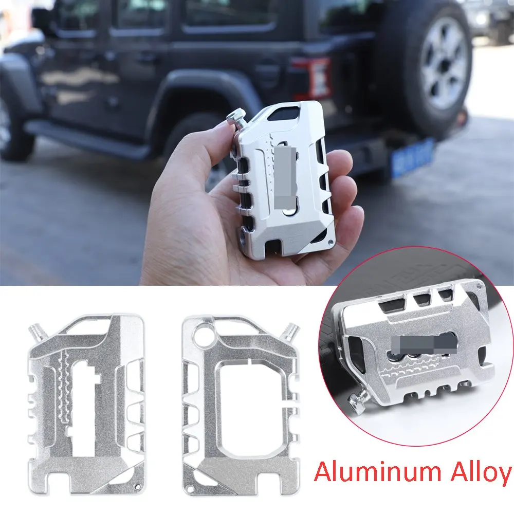 

Aluminum Alloy Key Fob Cover Case Protector Shell Forfor Jeep Wrangler JL JT Gladiator 2018-2020