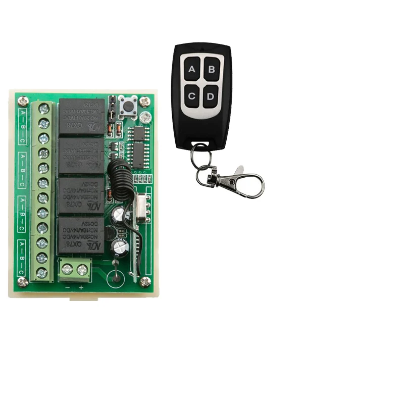 4 канальный DC 12V 4CH RF Беспроводной переключатель системы дистанционного