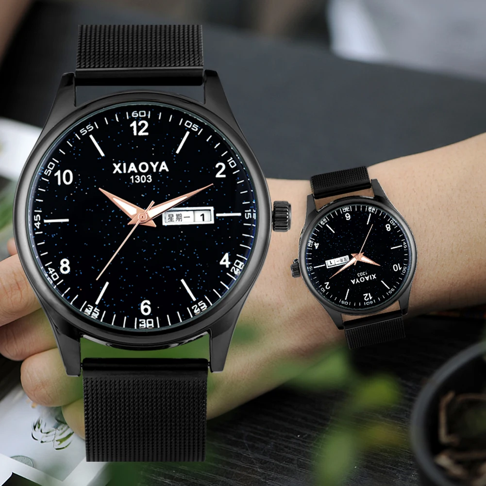 

Top Luxury Brand Business Quartz Watch Week Date Display Men Watches Stainless Steel/leather Strap Male Wristwatch Reloj Hombre