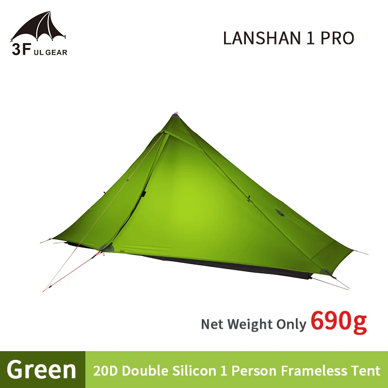 3F UL GEAR LanShan1 PRO Ультралегкая палатка 1 человек для кемпинга 20D профессиональная 3