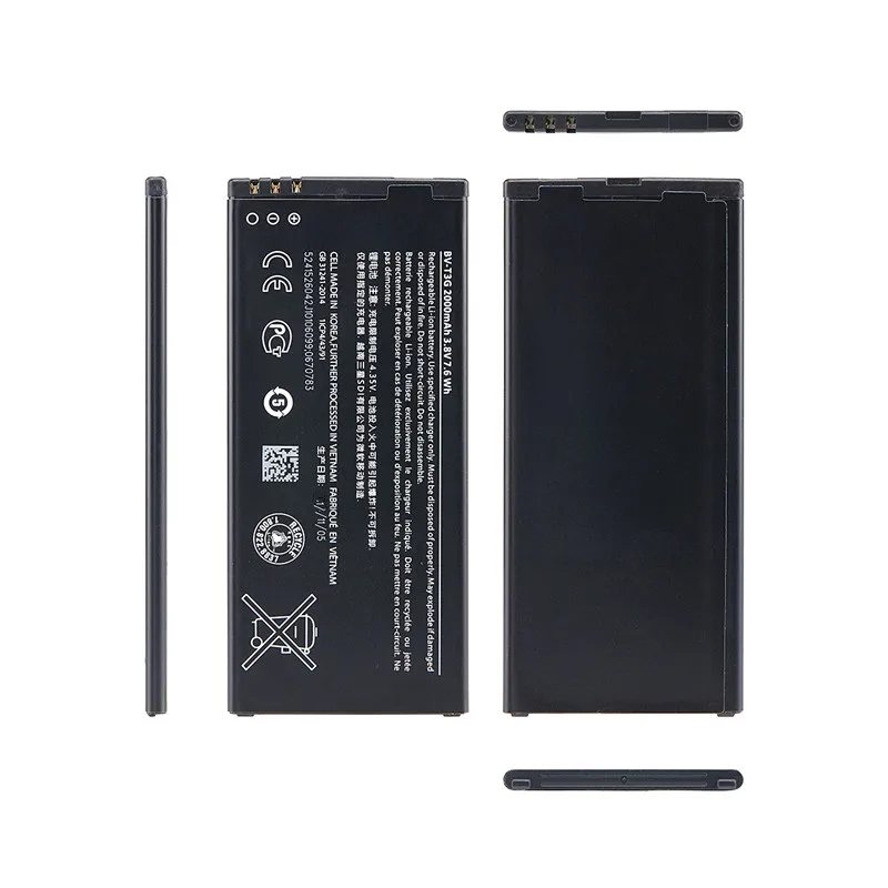 Оригинальная заменяемая батарея BV-T3G емкостью 2000 мАч для Nokia Microsoft Lumia 650 RM-1154 BVT3G BV T3G литий-полимерные аккумуляторы.