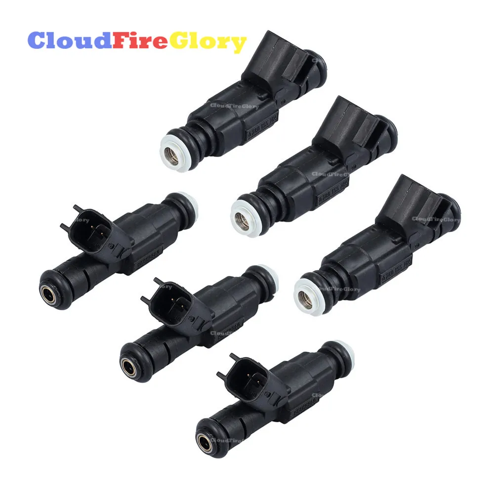 

CloudFireGlory For Jeep Cherokee 1999 -2001 4.0L For Dodge Neon Caravan Set Of 6Pcs 4-Hole Upgrade Fuel Injectors 0280155784