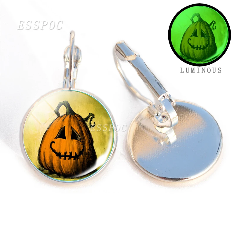 Серьги с изображением сахара черепа Дня мертвых в простом стиле Стеклянные