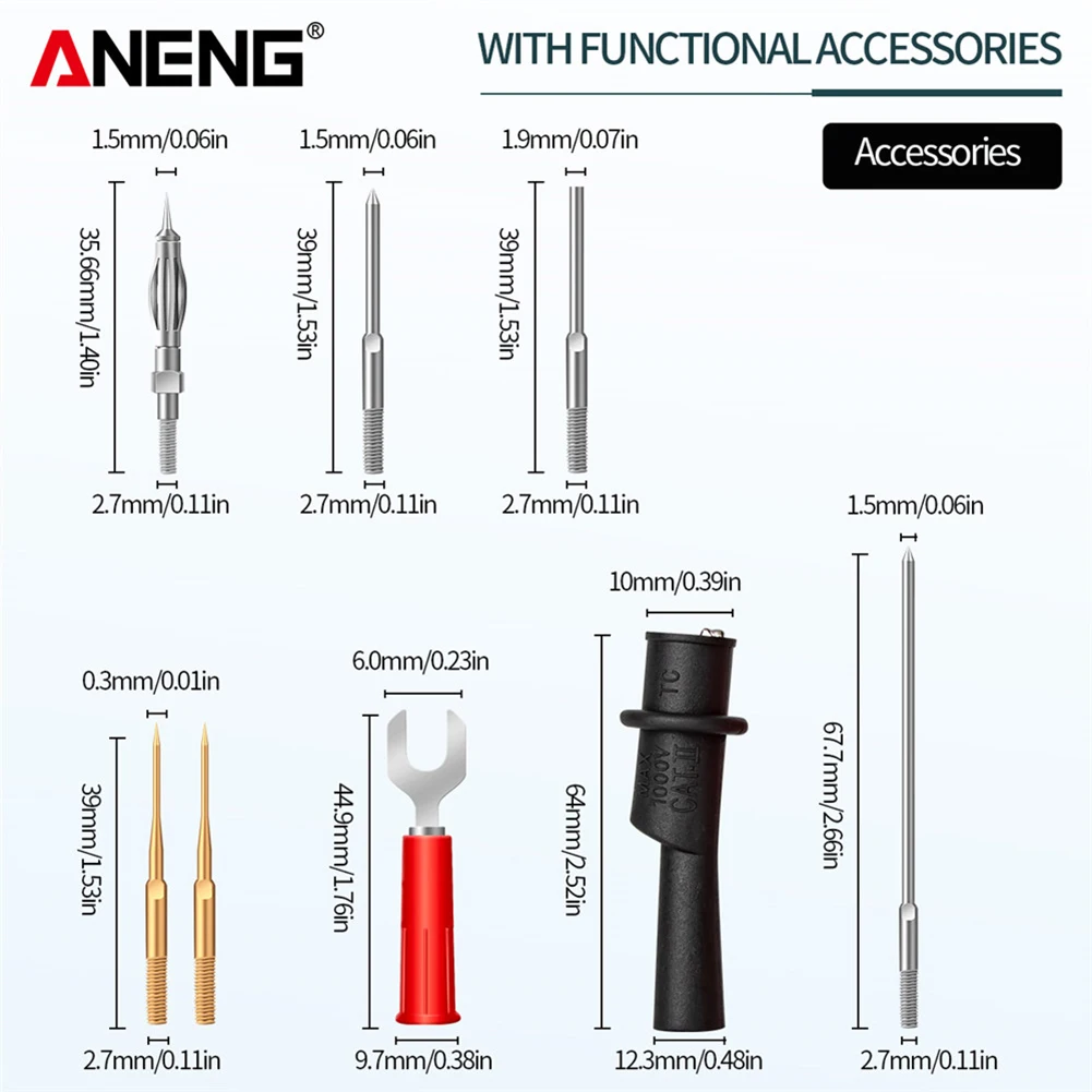 

A3008 LCD Multimeter Digital NCV Multimeter 6000 Counts AC/DC Voltage Diode Tester Pen Type Intelligent Handheld Tester Tools