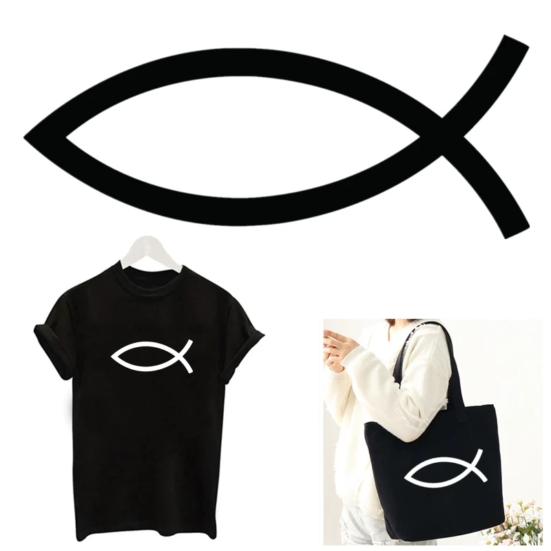 Нашивки с христианскими крестиками буквы Иисуса и рыбы нашивка сделай сам для