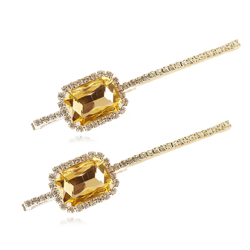 (2 шт./лот) Необычные геометрические Кристальные заколки для волос ювелирные