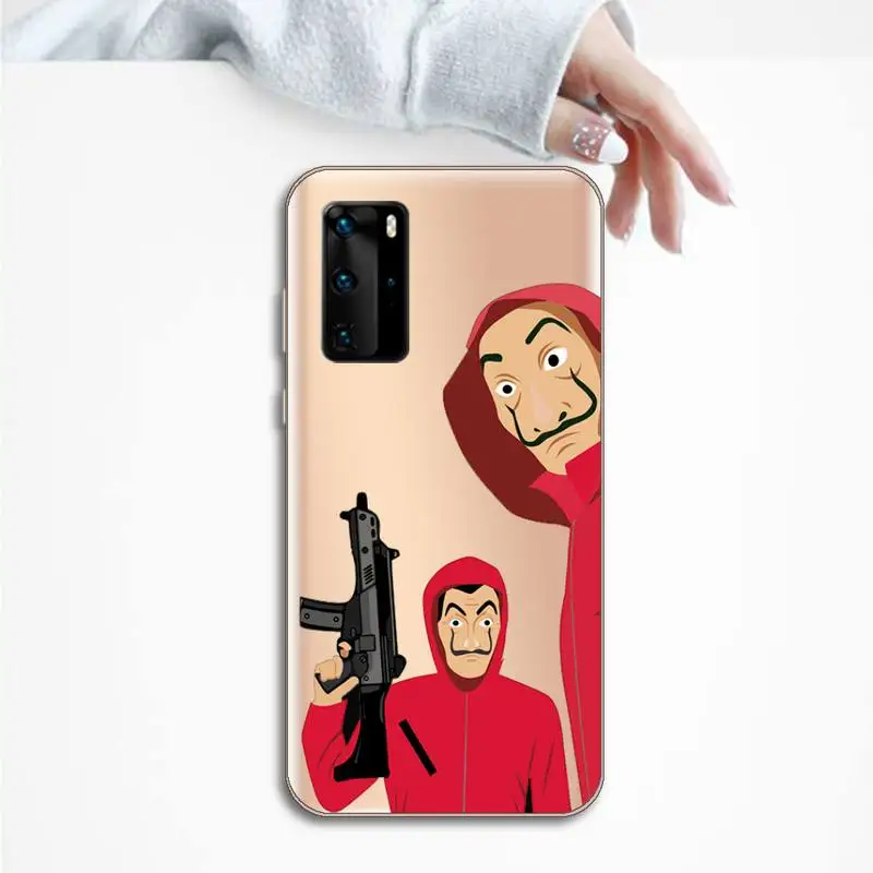 

Paper house Money Heist Phone Case Transparent for Huawei P honor 8 10i 20 30 40 smart 2019