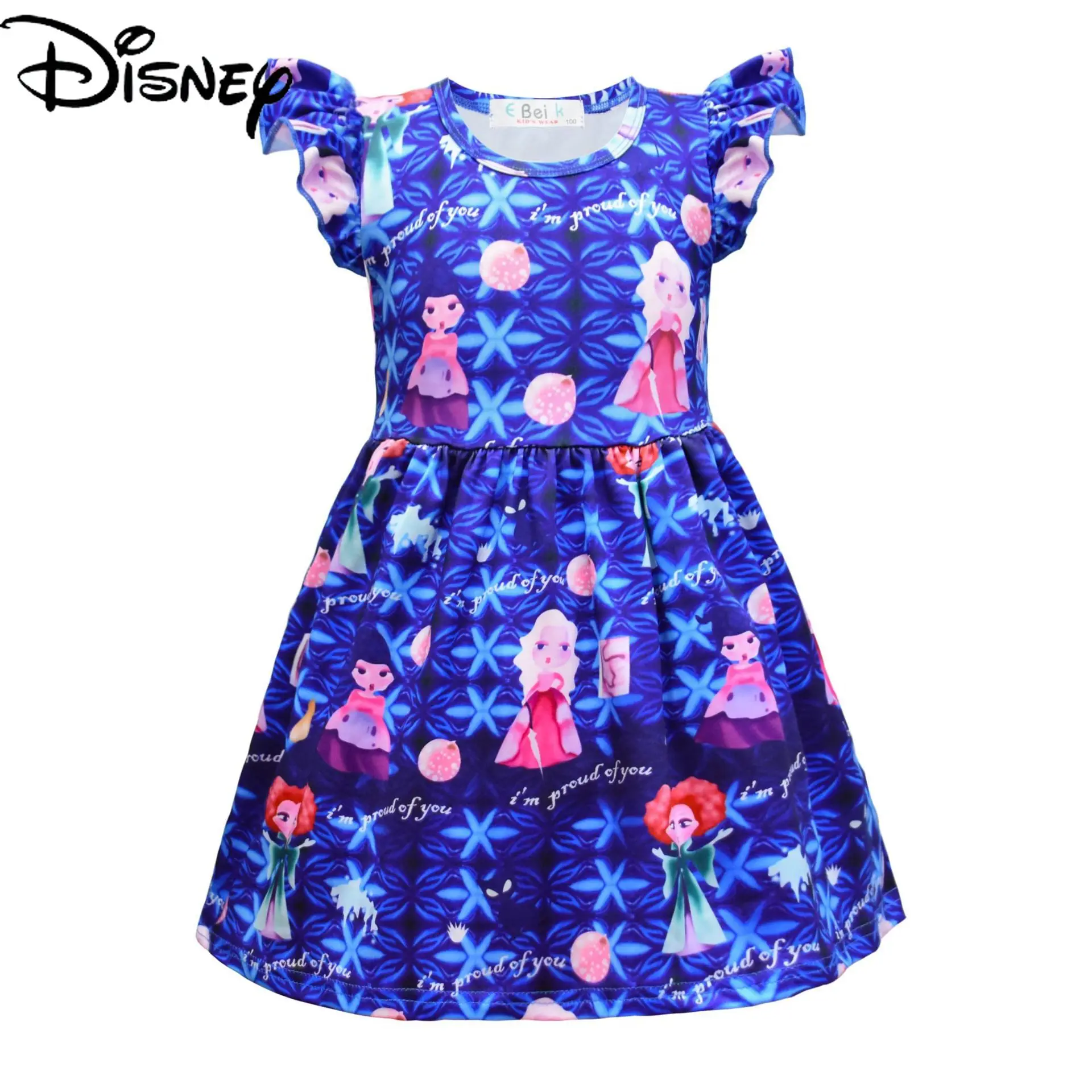 

Disney Frozen Cozy Princess Dress Aisha Princess Dress Milk Silk Flying Sleeve Girls Pajamas Dress kids dresses for girls
