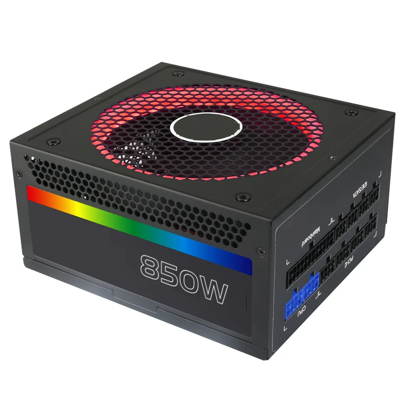 Verkauf Neue Original NETZTEIL Für GameMax Marke Volle Modulare 80plus Gold Stille Power Versorgung Für Video Spiele 850W Power Versorgung RGB-850