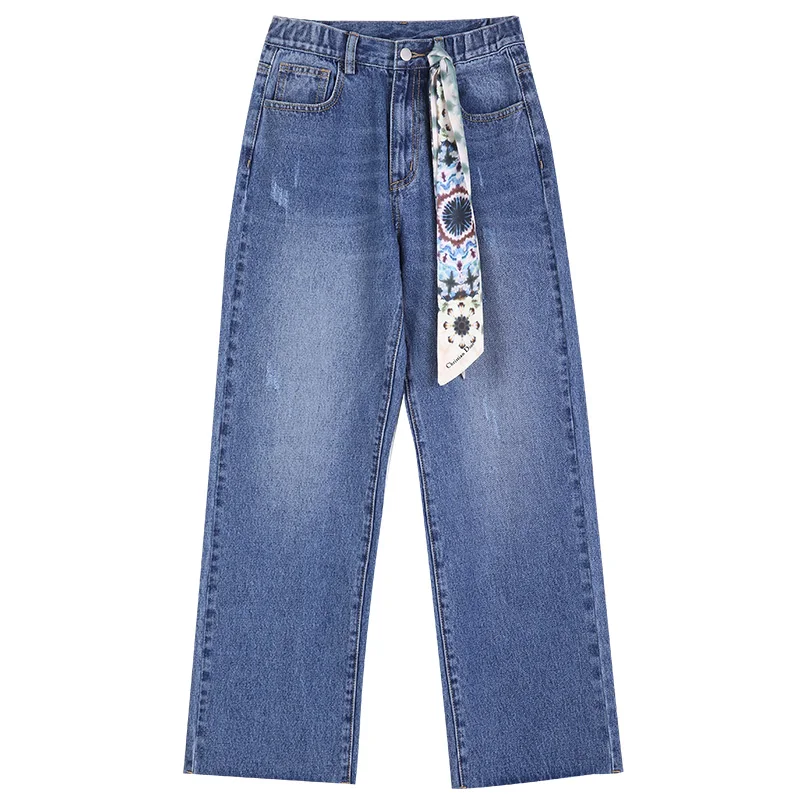 Женские повседневные джинсы LEIJIJEANS прямые с высокой талией новая модель 9212