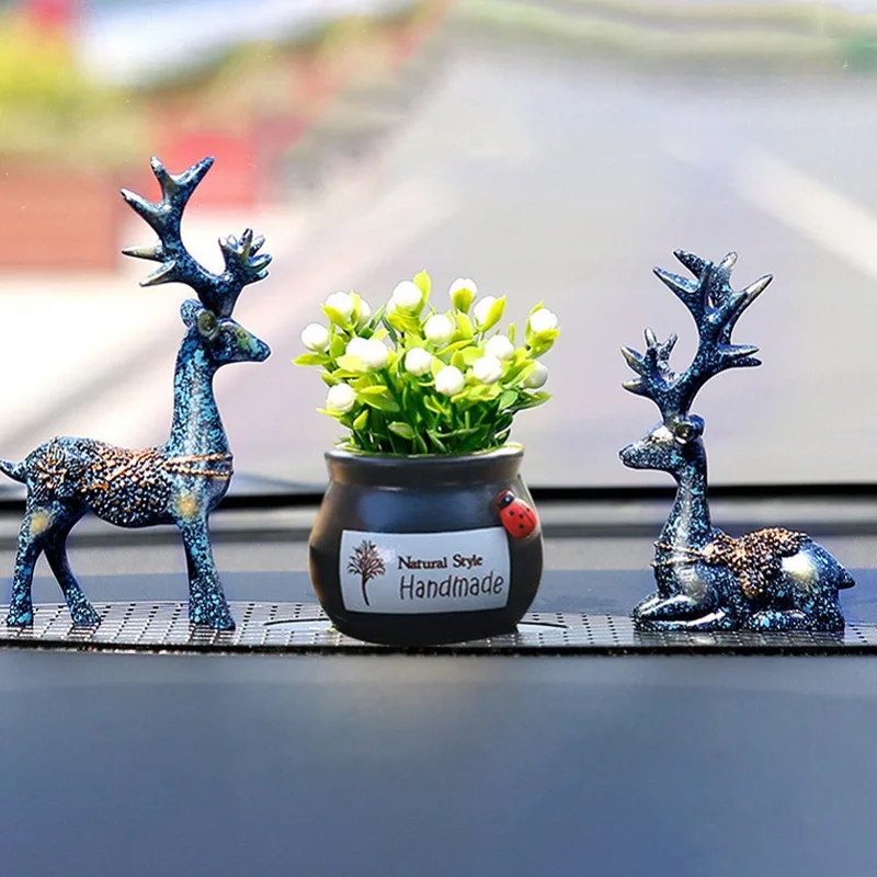 Миниатюрные украшения с оленем в форме пар художественная фигурка из смолы