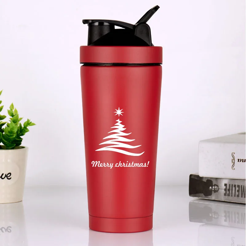 Prywatne DIY własne Logo lub nazwa firmy Logo kubek termiczny ze stali nierdzewnej Travel Coffee Gym Shaker Bottle Christmas Gift
