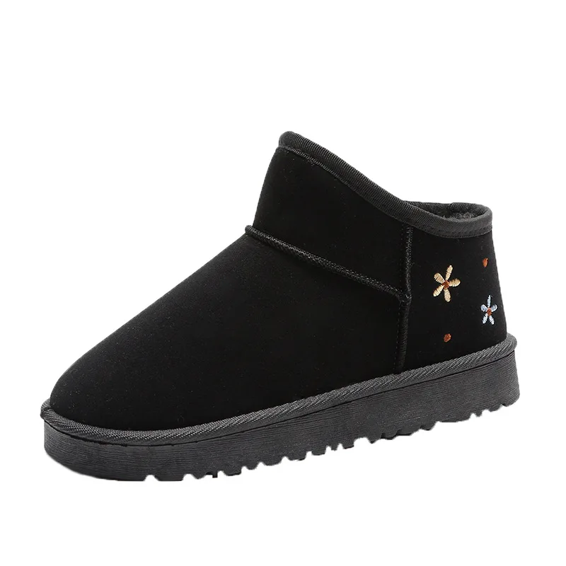 Новинка 2020 зимние женские ботинки модная Милая женская замшевая обувь с