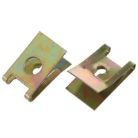50pcs bronze tone spring metal car door panel spire screw u type clips