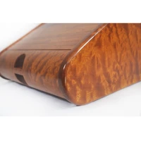 High-end black walnut drum-shaped jewelry small items storage box pen display display collection box