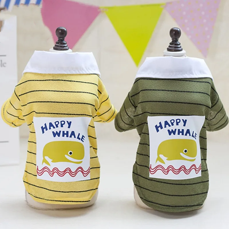

Pet Dog Clothes for Dog Soft Summer Striped Dog Shirt Clothes for Small Dogs Chihuahua Cotton Puppy Shirts T Shirt Cat Outfit