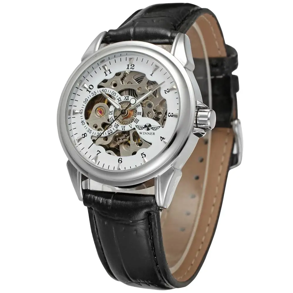 

FORSINING Fashion men's and women's watches student watches leather strap automatic mechanical watches