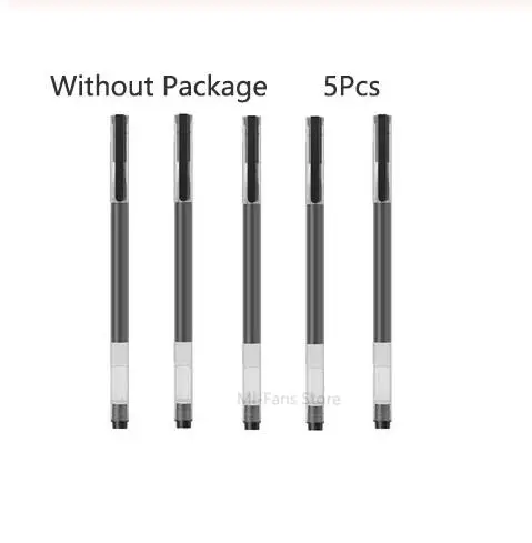 5pcs black Xiaomi Mijia супер прочный пишущий знак ручка 0,5 мм пуля ручка черная ручка подписывающие ручки гладкая швейцарская заправка MiKuni японские чернила - Цвет: 5pcs black