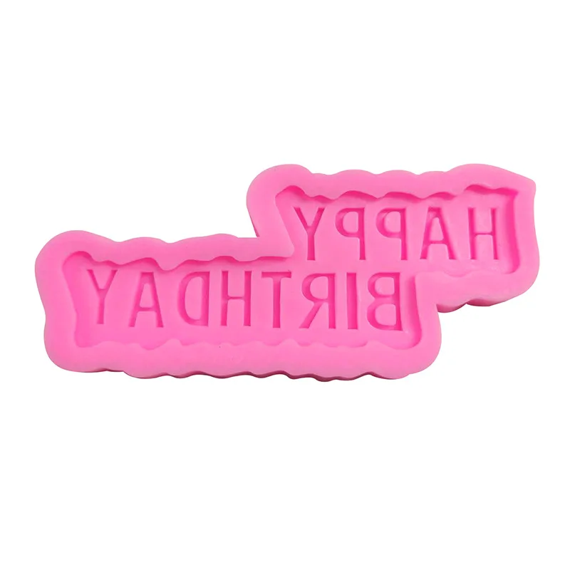 Счастливый дневной знак для торта силиконовая форма помадки шоколада украшения