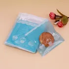 Прозрачный пластиковый пакет для сладостей, печенья, 10x10 + 3 см, 100 шт.