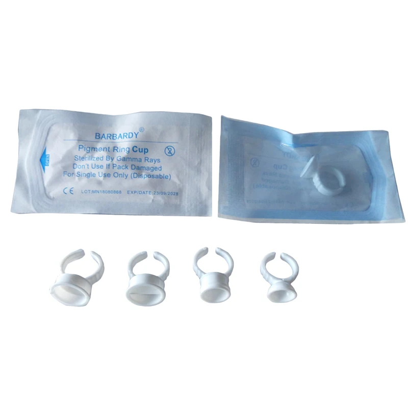 

Tattoo Supplies Ink Cups Plastic Disposable Tattoo Ring Cup for Permanent Makeup Microblading Pigment Eyebrow Lip Accessories