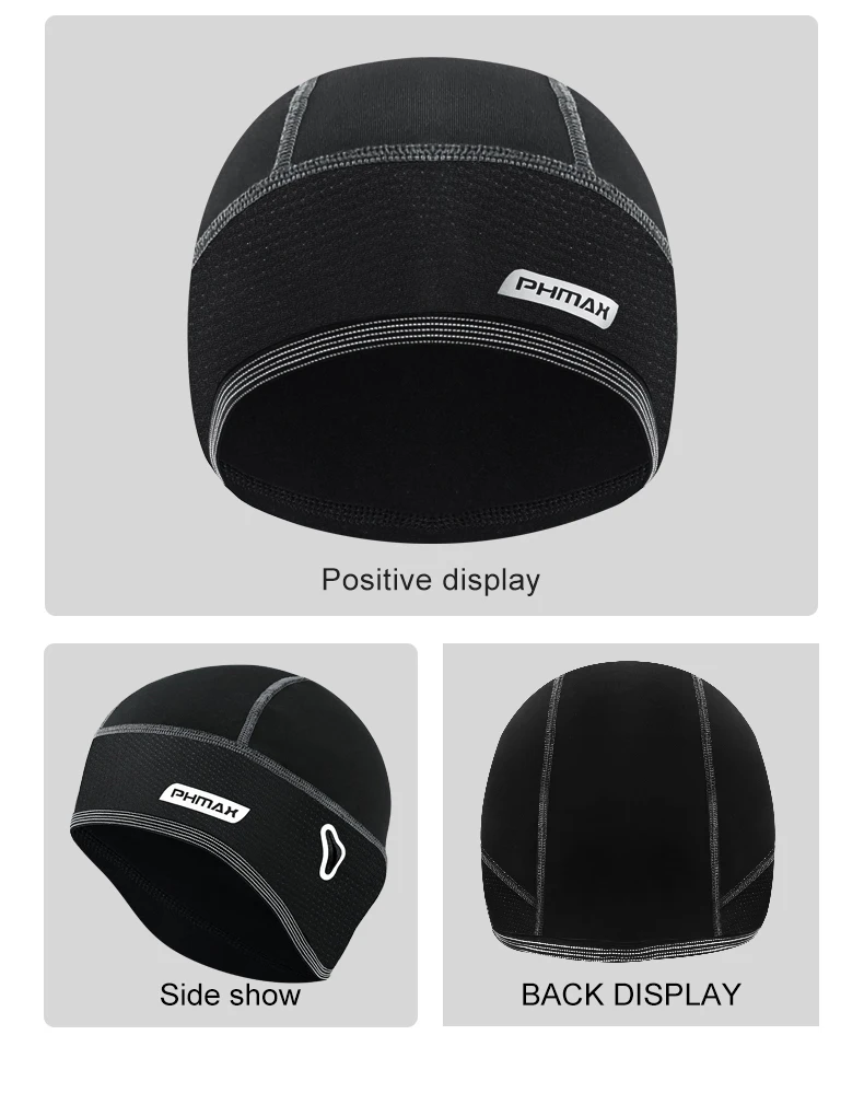 Велосипедная шапка PHMAX зимняя ветрозащитная Теплая Флисовая велосипедная для