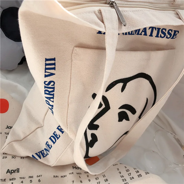 Сумка через плечо сумка для покупок модная простая Женская Холщовая с принтом на