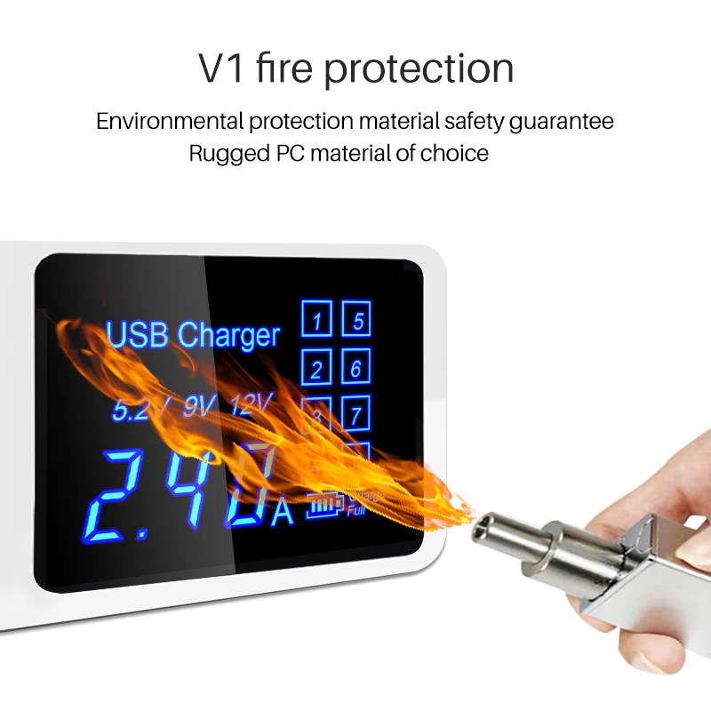 Qi Беспроводное USB зарядное устройство для iPhone samsung S10 Plus Xiaomi huawei Беспроводная зарядка светодиодный дисплей универсальное USB зарядное устройство адаптер