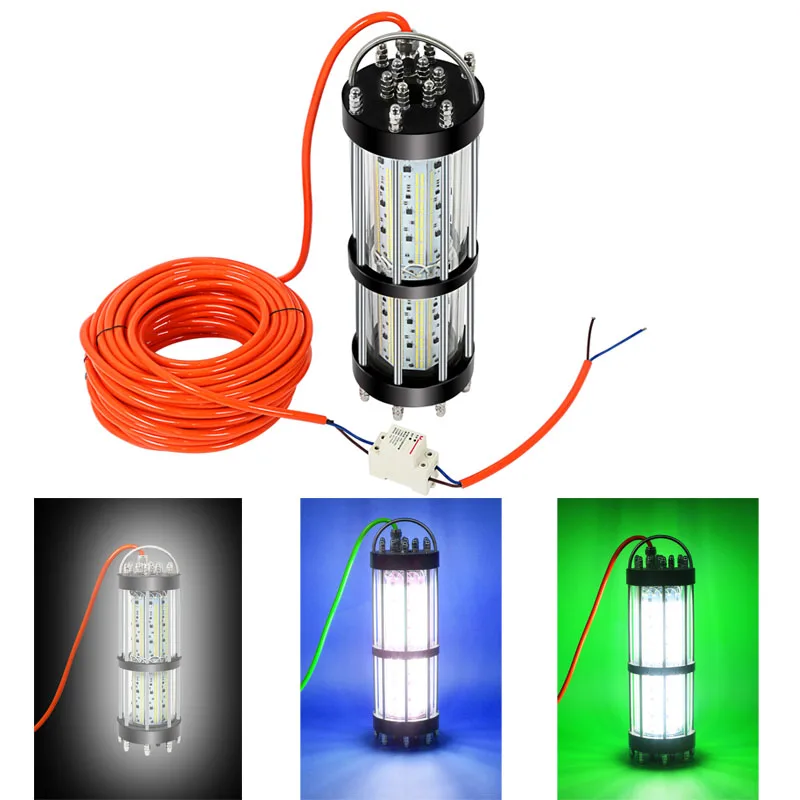 Koop 2800W 220-240VAC 30M-100M Kabel Diepe Onderwater Aantrekken Van Vissen Licht Voor Oceaan Vissen