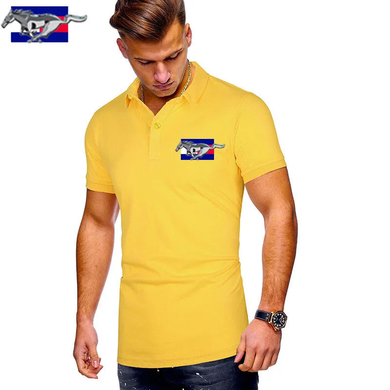 Мужская рубашка поло с коротким рукавом Классическая Повседневная в деловом