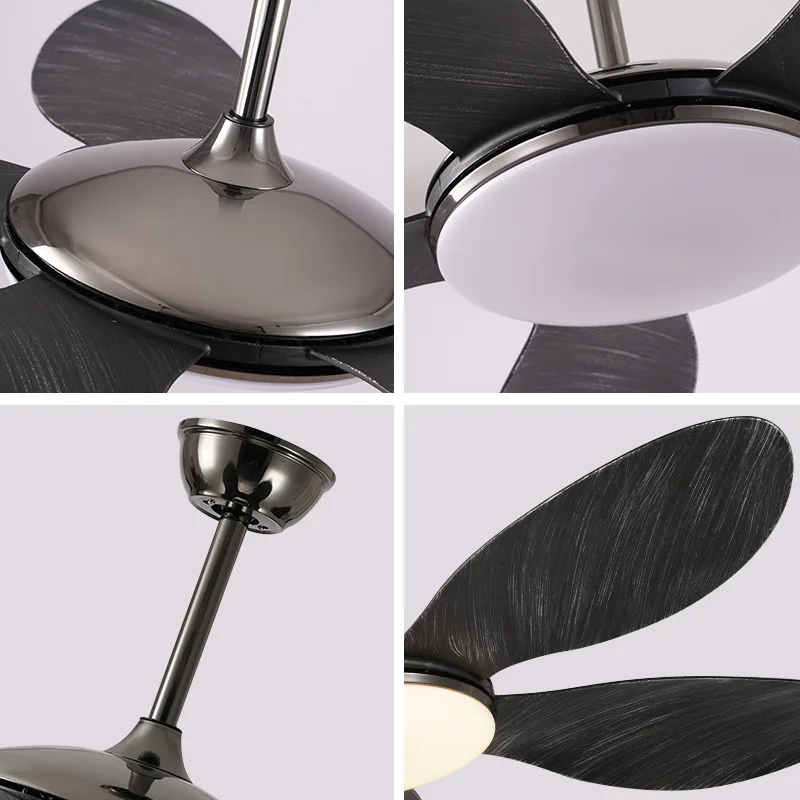 

56 Inch Nordic Modern Ultra-Thin Ceiling Fan Lamp Iinverter High Wind Power Black Simple Home Dining Living Room fans decro