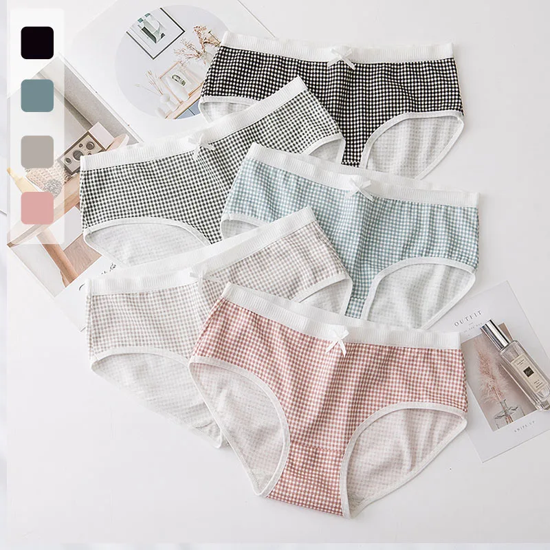 

Трусы norns женские хлопковые с принтом, удобное нижнее белье с японской сеткой, средняя талия, 2020