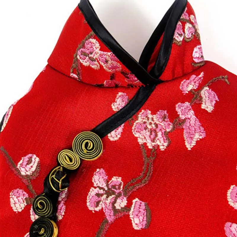 Летняя одежда для собак Cheongsam Одежда домашних питомцев с вышивкой маленьких и