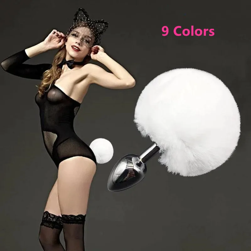 Металлическая Анальная пробка кролик анальный хвост вилка эротические интимные