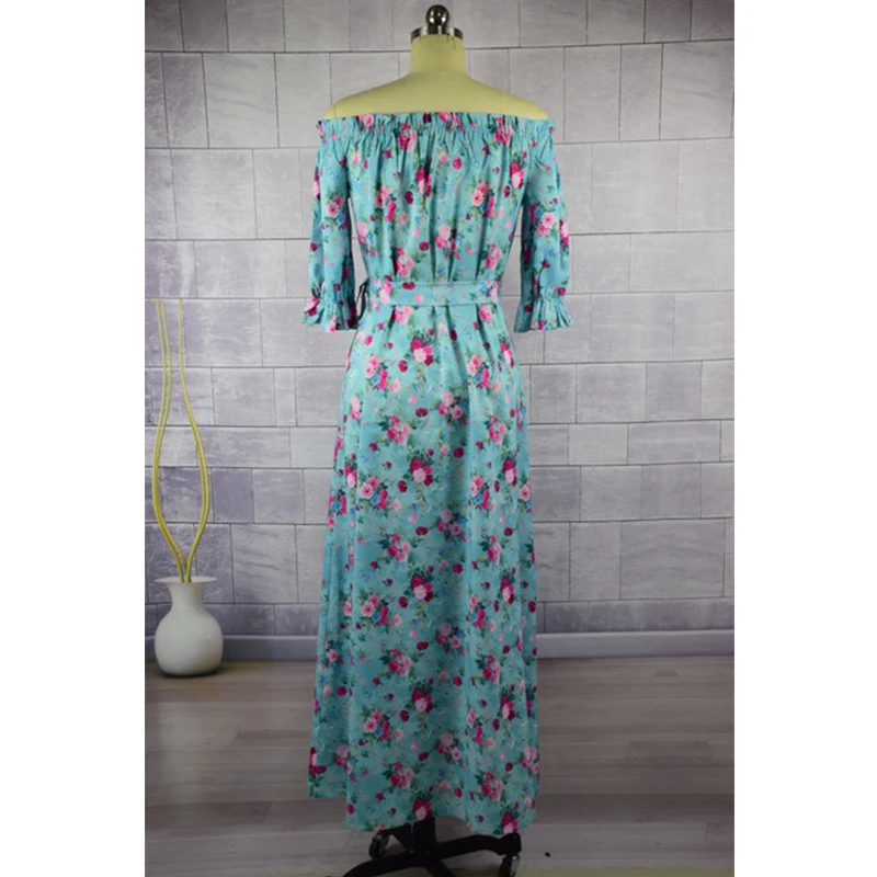 Летнее платье для мамы и дочки с рукавом до локтя одним плечом в виде лотоса