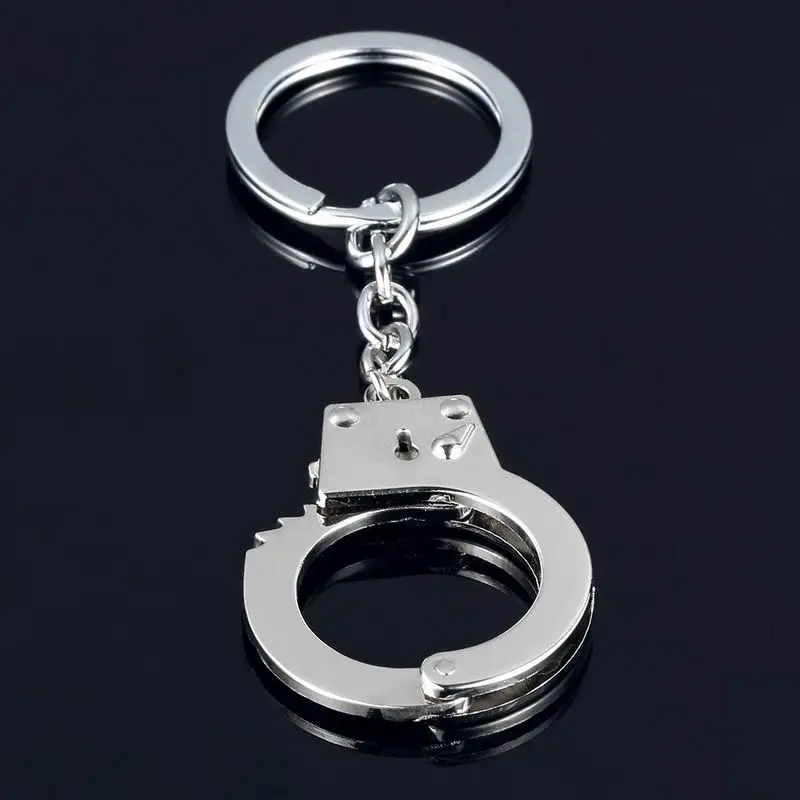 

Single Handcuff Keychain Creative Key Holder Metal Key Ring Key Chain Auto Accessories Car Keychain Keyring