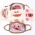 1 шт., противопыльная уличная велосипедная маска для взрослых мужчин и женщин, хлопковая забавная маска для лица и рта, теплая маска для защиты от пыли, маска для лица