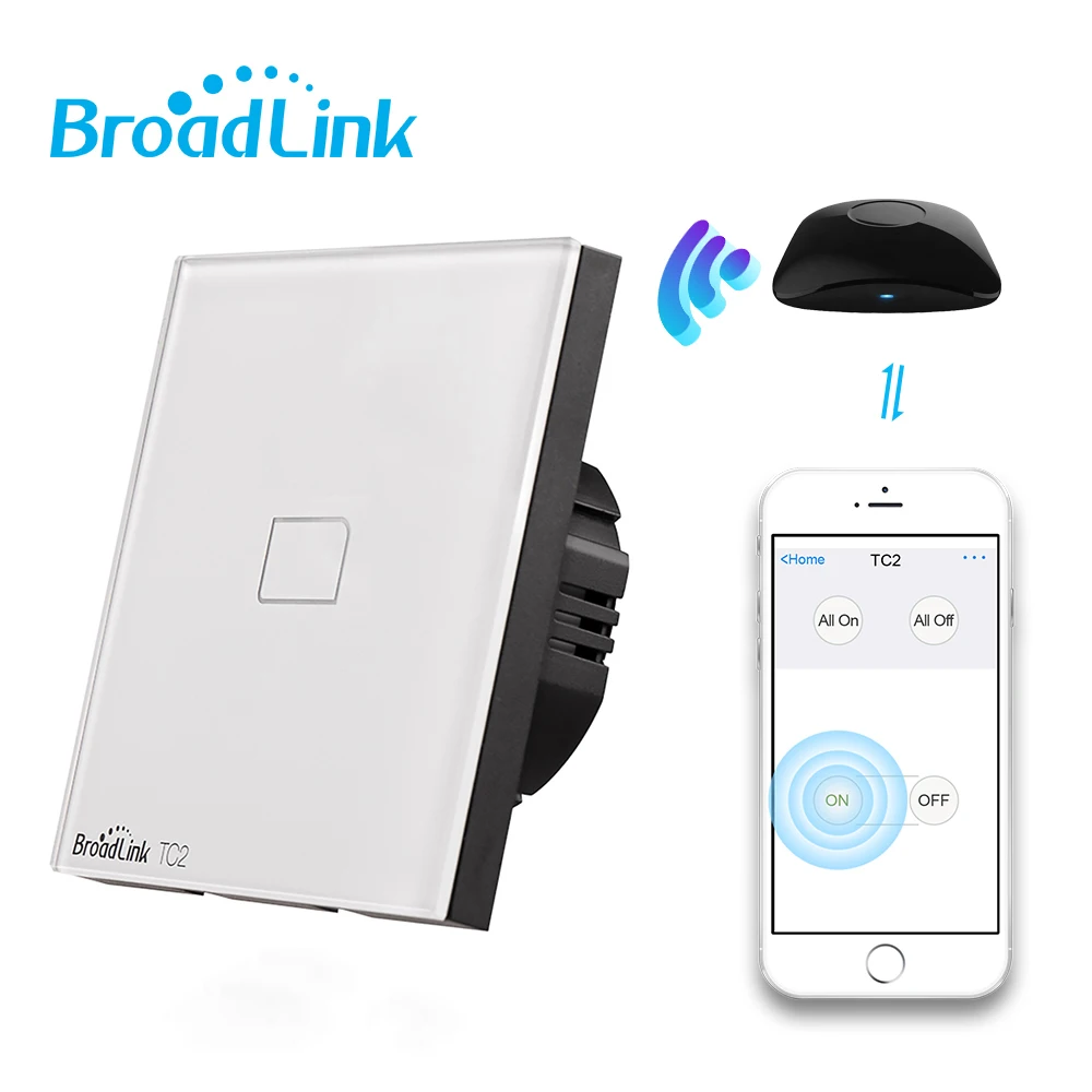 Broadlink TC2 1/2/3 банды ЕС WiFi переключатель настенный сенсорный панельный светильник 433