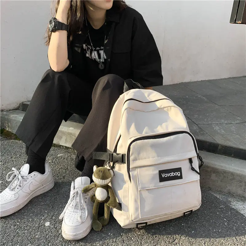 

High quality waterproof nylon schoolbag fashion Korean version harajuku Ulzzang backpack female college students laptop backpack