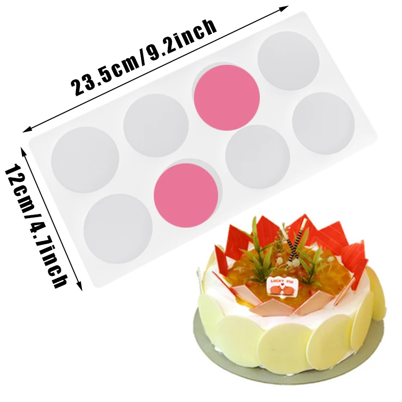 

Round Silicone Chocolate Mold 8 Shapes Chocolate Baking Tools Non-Stick Silicone Cake Mold Jelly And Candy Mold 3D Mold Diy