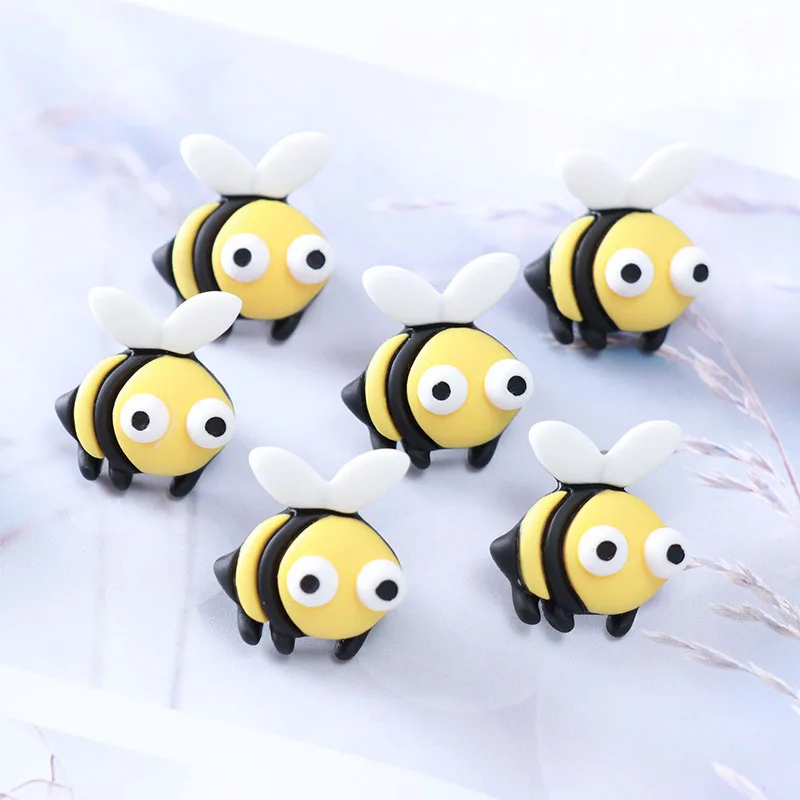 Смола Kawaii Мультфильм Большой Глаз пчела Flatback Камень кабошон 20 шт. Скрапбукинг для