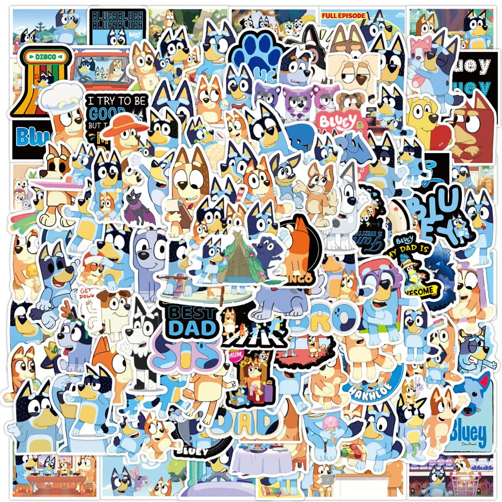 

10/30/50/100pcs Animation Bluey Cartoon Graffiti Stickers Kids Toy Laptop Phone Guitar Luggage Scrapbook Diary Sticker Decals