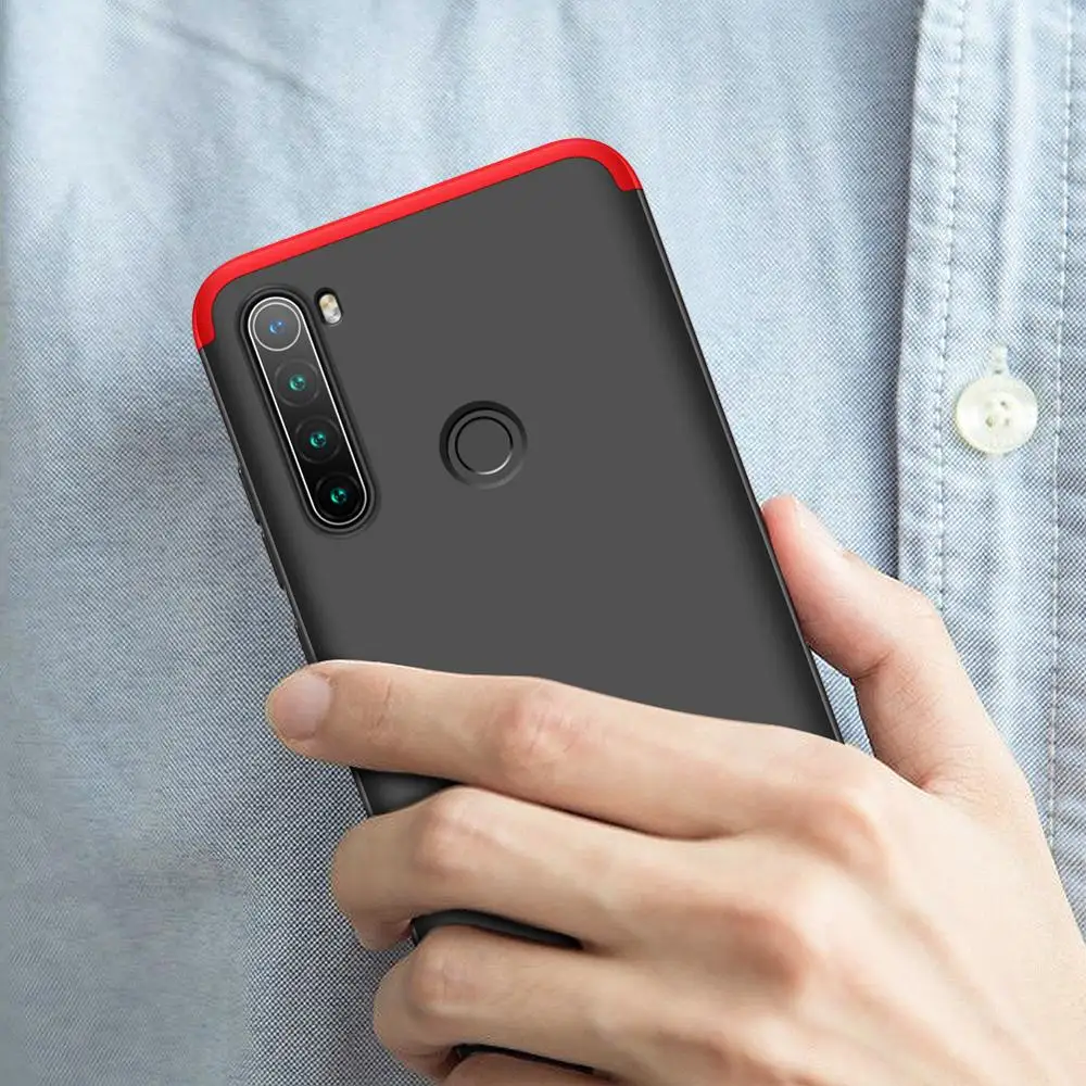 For Xiaomi Redmi Note 8T Phone Case 360 Full Protection Hard PC Matte Plastic 3 in 1 Back Cover 8 Pro Note8 |